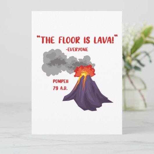 Pompeii de vloer is Lava Feestdagenkaart (Staand voorkant)