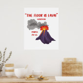 Pompeii de vloer is Lava Poster (Keuken)