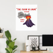 Pompeii de vloer is Lava Poster (Thuiskantoor)