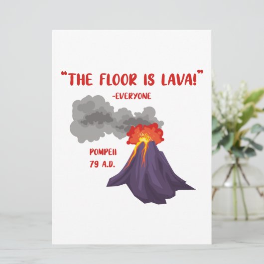 Pompeii de vloer is Lava Save The Date (Staand voorkant)