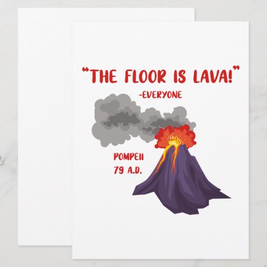 Pompeii de vloer is Lava Save The Date (Voorkant / Achterkant)