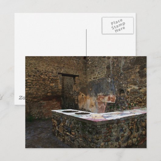 Pompeii - eetplek briefkaart (Voorkant / Achterkant)