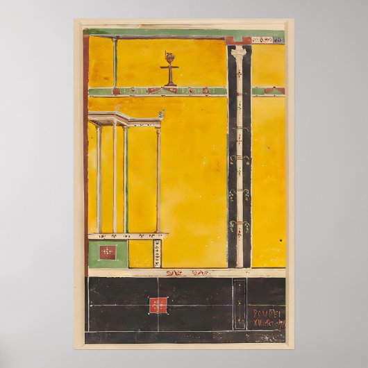 Pompeii Fresco Print Oude Romeinse Muurkunst (Voorkant)