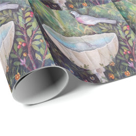 Pompeii Fresco van Pigeon over een fontein Cadeaupapier