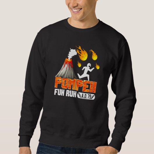 Pompeii Fun Run 79 Ad Volcano Running T-shirt (Voorkant)