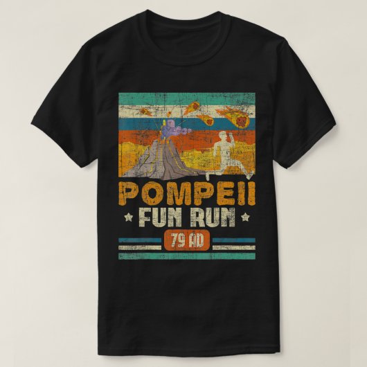 Pompeii Fun run Geography Volcanoloog Volcanolo T-shirt (Design voorkant)