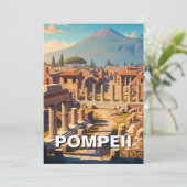 Pompeii Italië Mount Vesuvius Reizen Feestdagenkaart (Staand voorkant)