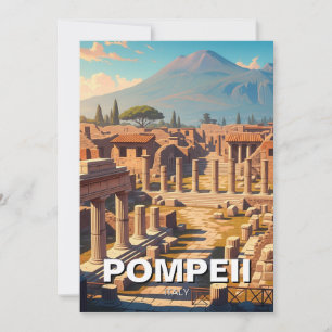 Pompeii Italië Mount Vesuvius Reizen Feestdagenkaart