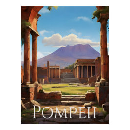 Pompeii Italië Reisposter Perfect Poster