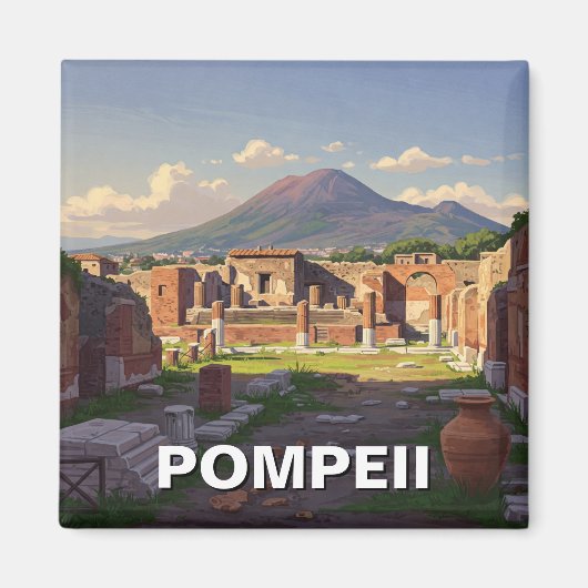 Pompeii Italië Reizen Magneet (Voorkant)