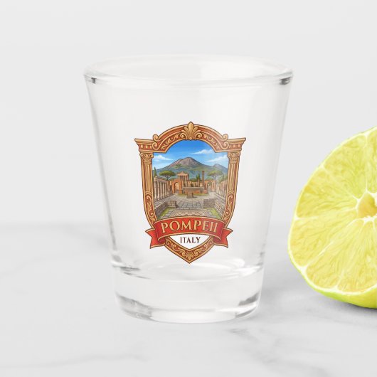 Pompeii Italië Shot Glas (Voorkant)