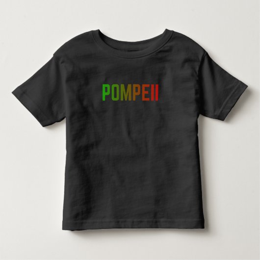 Pompeii Italy Minimal Typographic Design Kinder Shirts (Voorkant)