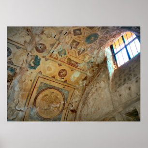 Pompeii, Murals on an arched ceiling Poster