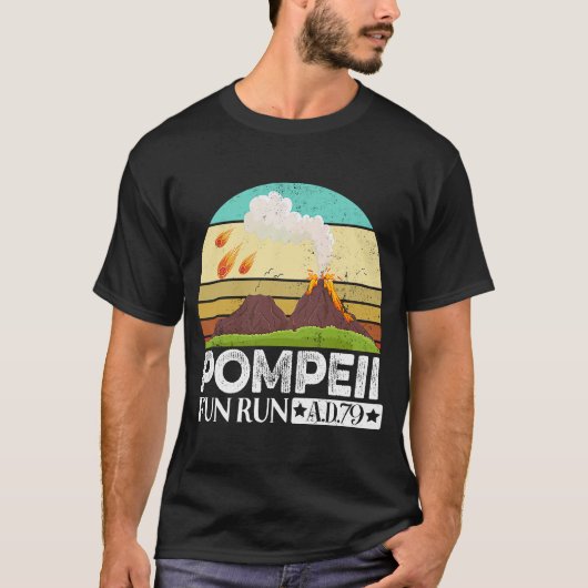 Pompeii-onderbreking van de berging van Vesuvius i T-shirt (Voorkant)