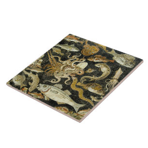 Pompeii Roman Marine Creatures Keramische Tegel Tegeltje