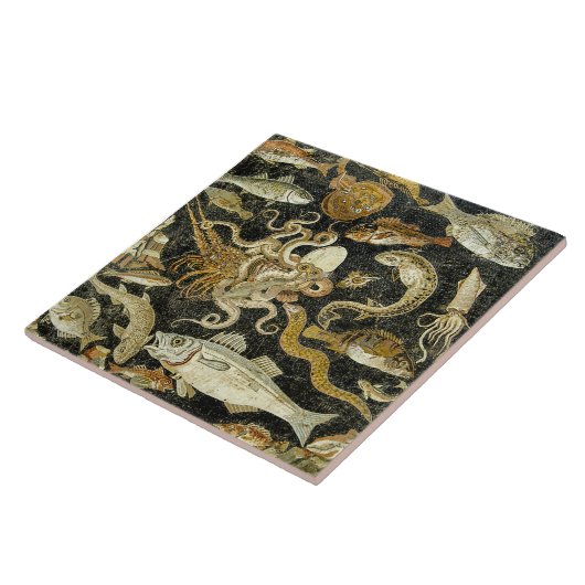 Pompeii Roman Marine Creatures Keramische Tegel Tegeltje (Zijkant)