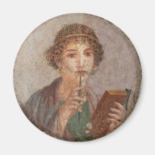 Pompeii Sappho Roman Art Young Woman Stylus Tablet Magneet