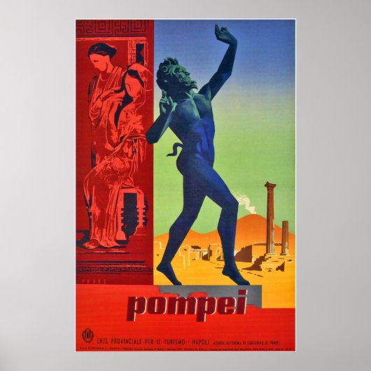 Pompeii Sculptures and Art, Napels, Italië Poster (Voorkant)
