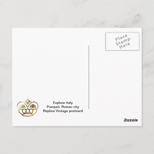 Pompeii, tempel van Jupiter Briefkaart (Achterkant)