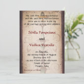 Pompeii-themed Wedding Invitation Kaart (Staand voorkant)