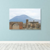 Pompeii-Vesuvius Canvas Afdruk (Insitu (Houten vloer))