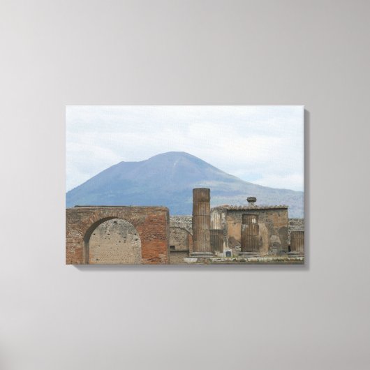 Pompeii-Vesuvius Canvas Afdruk (Voorkant)