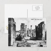 Pompeii, Villa en Vesuvius Briefkaart (Voorkant / Achterkant)
