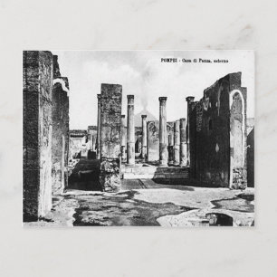 Pompeii, Villa en Vesuvius Briefkaart