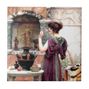 Pompeii Woman Godward garden Tegeltje