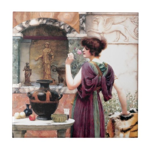 Pompeii Woman Godward garden Tegeltje (Voorkant)