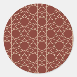 Pompeii Zand Geometrie Ronde Sticker