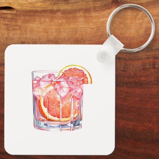 pompelmoescitruscocktail sleutelhanger (Achterkant)