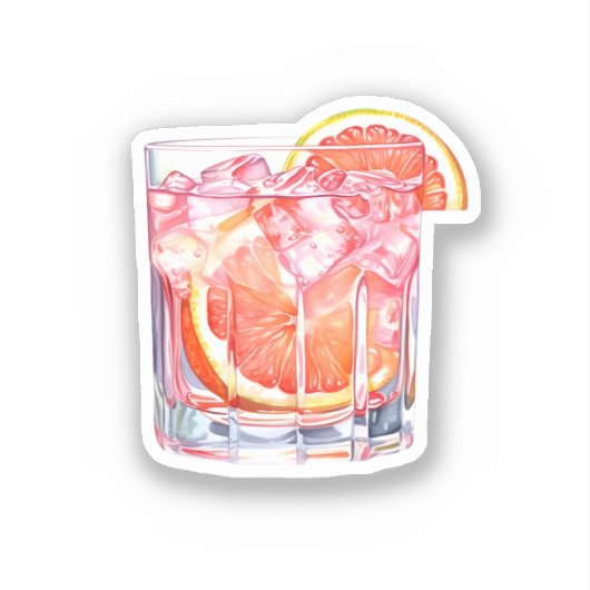 pompelmoescitruscocktail sticker (Voorkant)