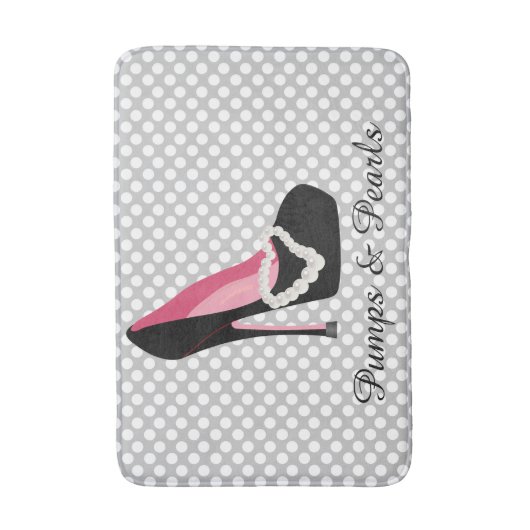 Pompen en parelmoerassen badmat (Voorkant Verticaal)