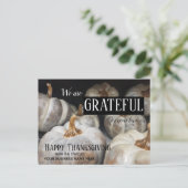 Pompen Grateful Herfst Zakelijke Thanksgiving Feestdagenkaart (Staand voorkant)
