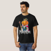 Pompen Halloween Cool Grappig Pompoen King Design T-shirt (Voorkant volledig)