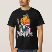 Pompen Halloween Cool Grappig Pompoen King Design T-shirt (Voorkant)