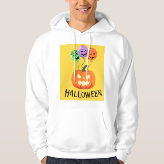 Pompen in Halloween met ballonnen bewerkbaar Hoodie (Voorkant)