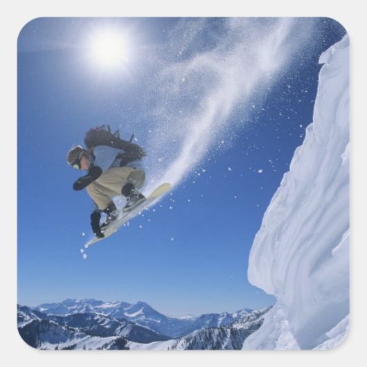 Pompen in Snake Creek Canyon van Clayton 3 Vierkante Sticker (Voorkant)