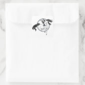 Pompen uit ~ Horse en vlinder Vierkante Sticker (Tas)