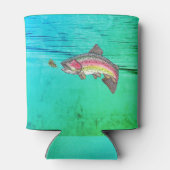 Pompende regenboogforel vliegen blikjeskoeler (Achterkant)