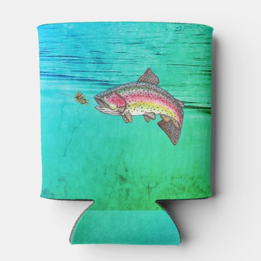 Pompende regenboogforel vliegen blikjeskoeler (Achterkant)