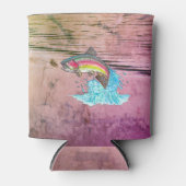 Pompende regenboogforel vliegen blikjeskoeler (Voorkant)