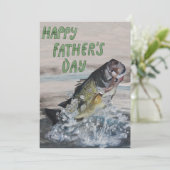 Pompende visvaderdag feestdagenkaart (Staand voorkant)