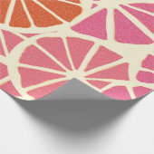 Pompenselen van pompelmoezen of van pomelo's, naad cadeaupapier (Hoek)