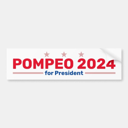 Pompeo 2024-bumpersticker bumpersticker (Voorkant)