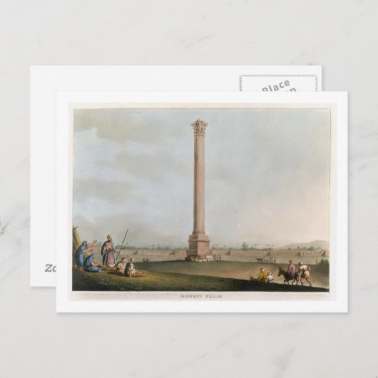Pompey's Pillar, bord 14 uit 'Uitzichten in Egypte Briefkaart (Voorkant / Achterkant)