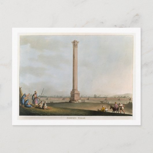 Pompey's Pillar, bord 14 uit 'Uitzichten in Egypte Briefkaart (Voorkant)
