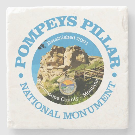 Pompeys Pillar NM Stenen Onderzetter (Voorkant)