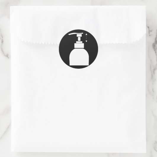 Pompflesprofiel Ronde Sticker (Tas)